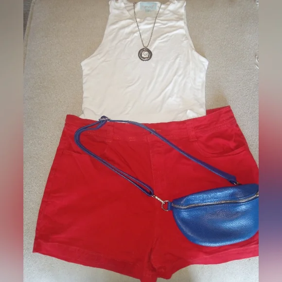 Style & Co. Red Chino Shorts Vibrant and Trendy, Size 18 - Picture 1 of 3